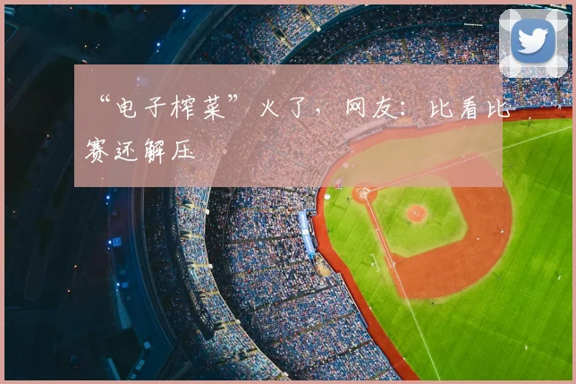 “电子榨菜”火了，网友：比看比赛还解压