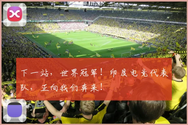 下一站，世界冠军！印度电竞代表队，正向我们奔来！